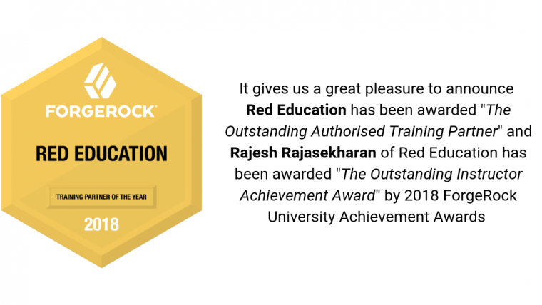 Red Education is awarded “The Outstanding Authorized Training Partner Award” by 2018 ForgeRock University Achievement Awards