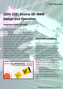 (EDU-238) Prisma SD-WAN Design and Operation