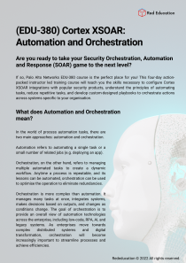 (EDU-380) Cortex XSOAR Automation and Orchestration